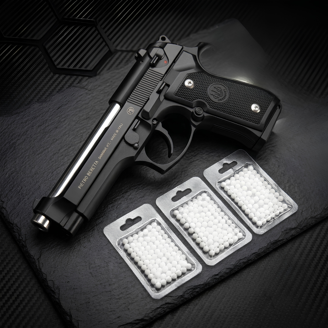 Black M92 Beretta Airsoft Toy Gun +3 BB Packs