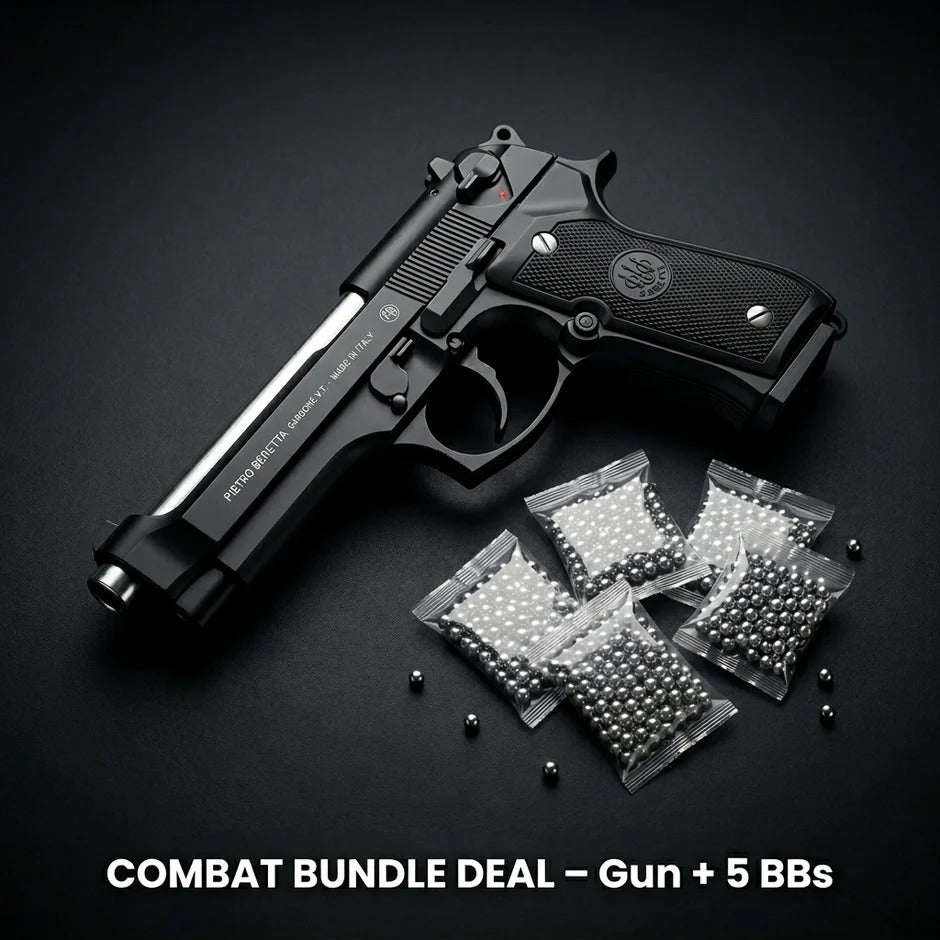 Black M92 Beretta Airsoft Toy Gun +5 BB Packs